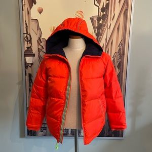 Crewcuts Boys' puffer jacket eco-friendly Primaloft size 10 persimmon orange